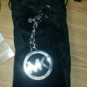 Michael Kors MK Silver Tone Purse Charm/Key chain